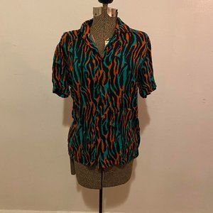 Zara Multi-colored Button Down Shirt